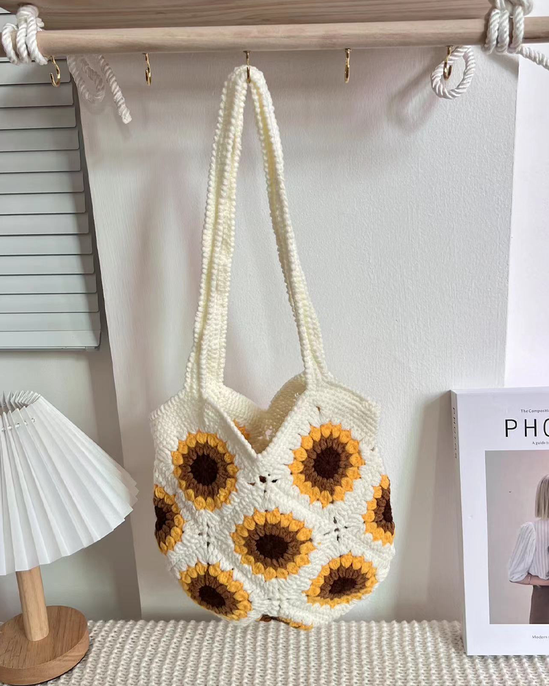 Crochet Sunflower Bag