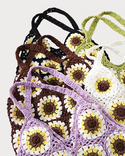 Crochet Daisies Bag