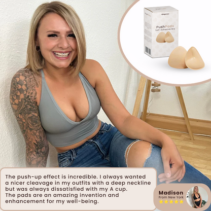 PushPads™ · Self-Adhesive Bra Pads